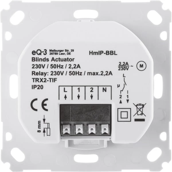 Homematic IP Smart Home Jalousieaktor Für Markenschalter (HmIP-BBL) 4 Homematic IP Smart Home Jalousieaktor Für Markenschalter (HmIP-BBL) – Bild 4