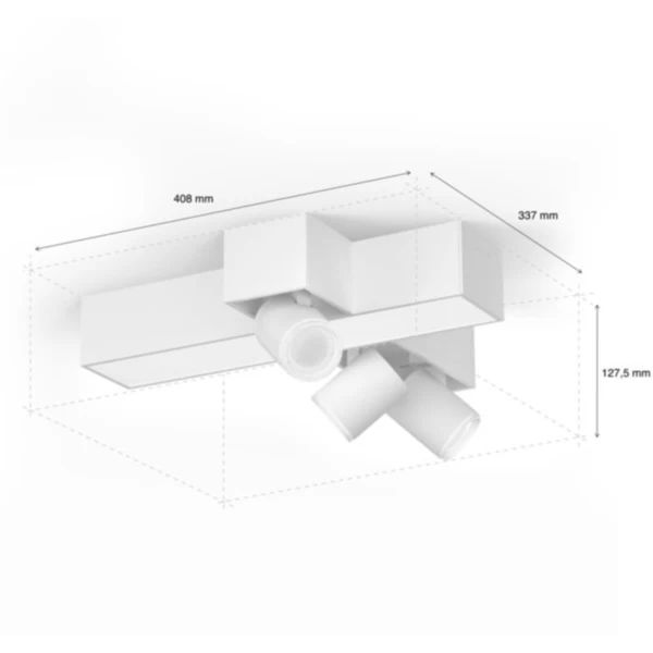 Philips Hue White & Color Ambiance Centris 3er-Deckenspot Mit CrossDesign, LED-Leuchte – Bild 3